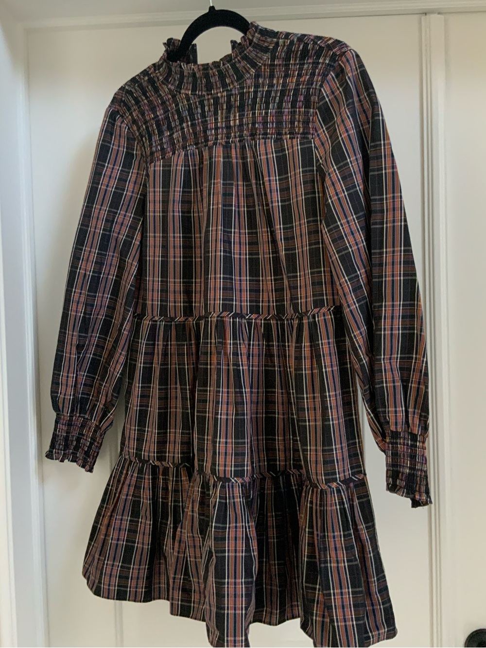 Veronica Beard Tiered Boho Mini Dress Blue Size 4